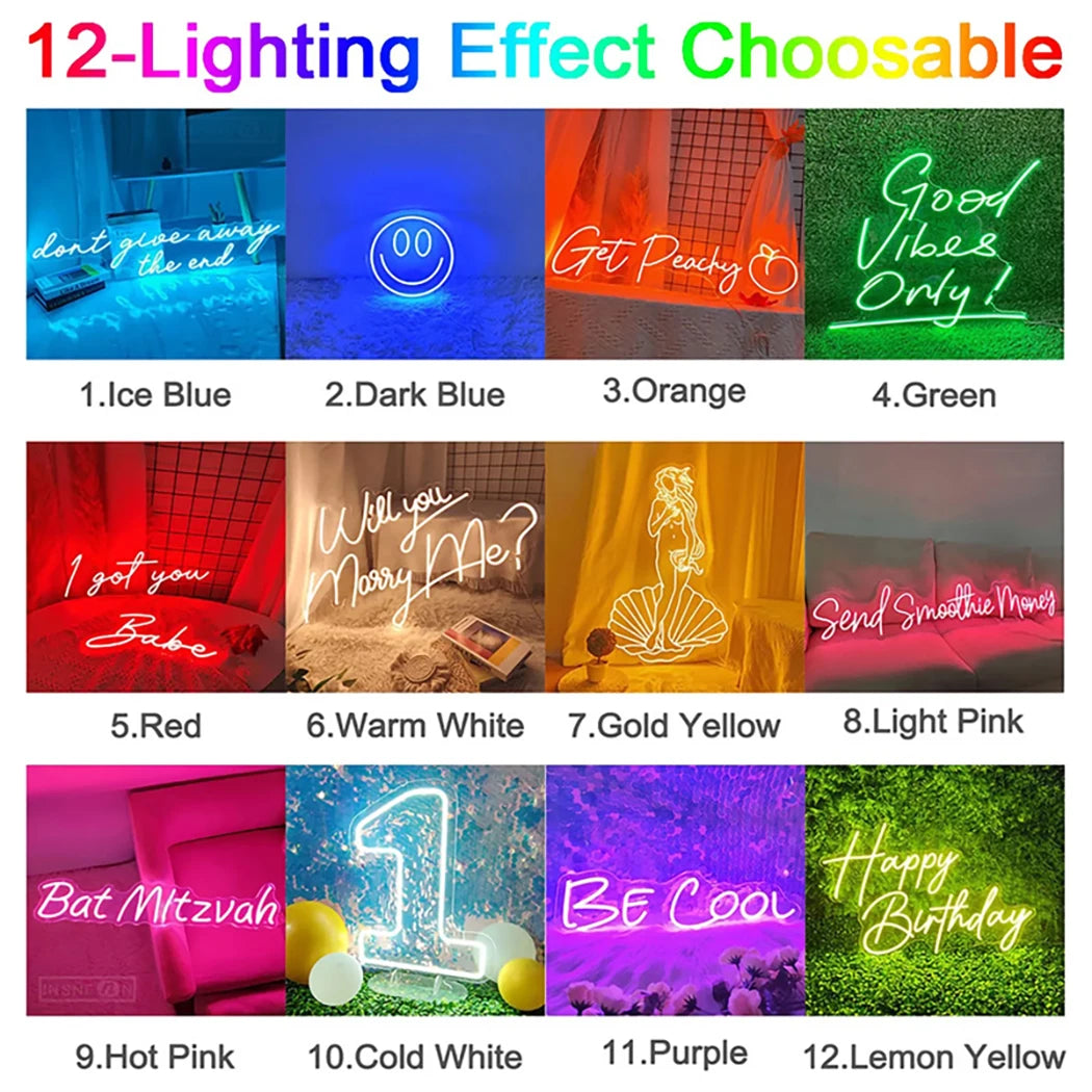 Infinity 3D Mirror LED Sign USB Powered with On/Off Switch -Ambience Lamp for Party Bedroom Living Room Home Decor Creative Gift