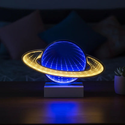 Infinity 3D Mirror LED Sign USB Powered with On/Off Switch -Ambience Lamp for Party Bedroom Living Room Home Decor Creative Gift