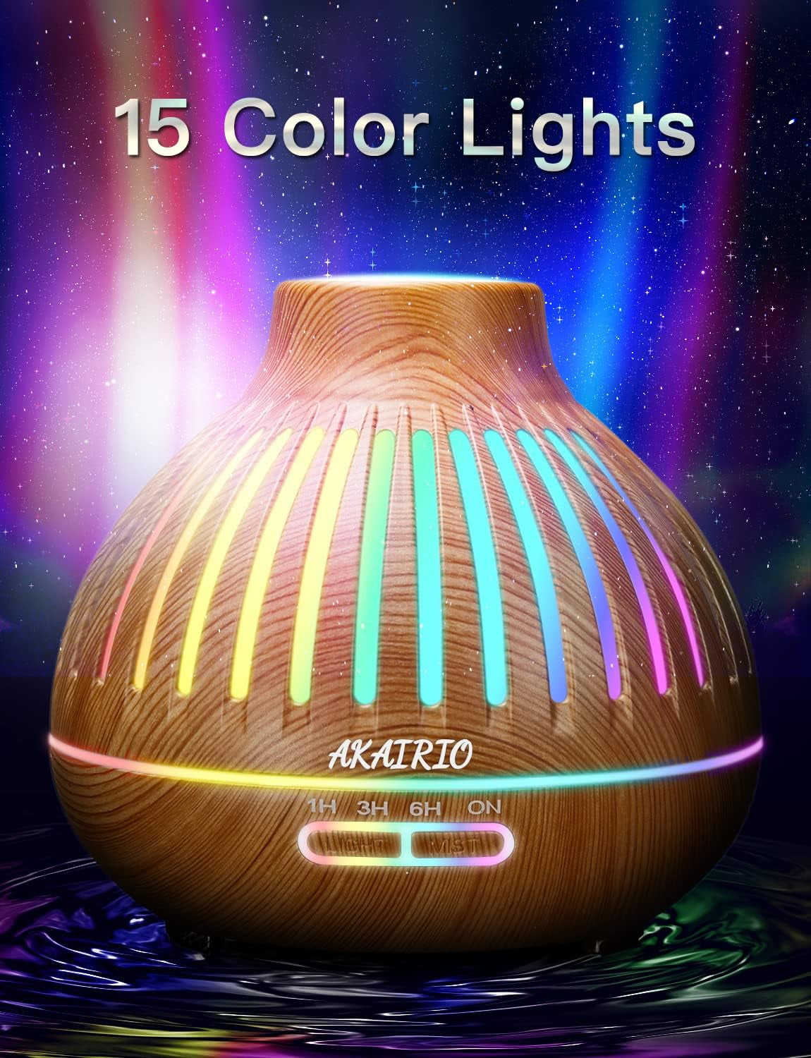 400ML Essential Oil Diffuser with Aromatherapy Oils Set for Office,Home Aroma Diffusers for Essential Oils Large Room with Light & Timer Setting, Air Oil Diffuser Essential Oils Set Quiet for Bedroom