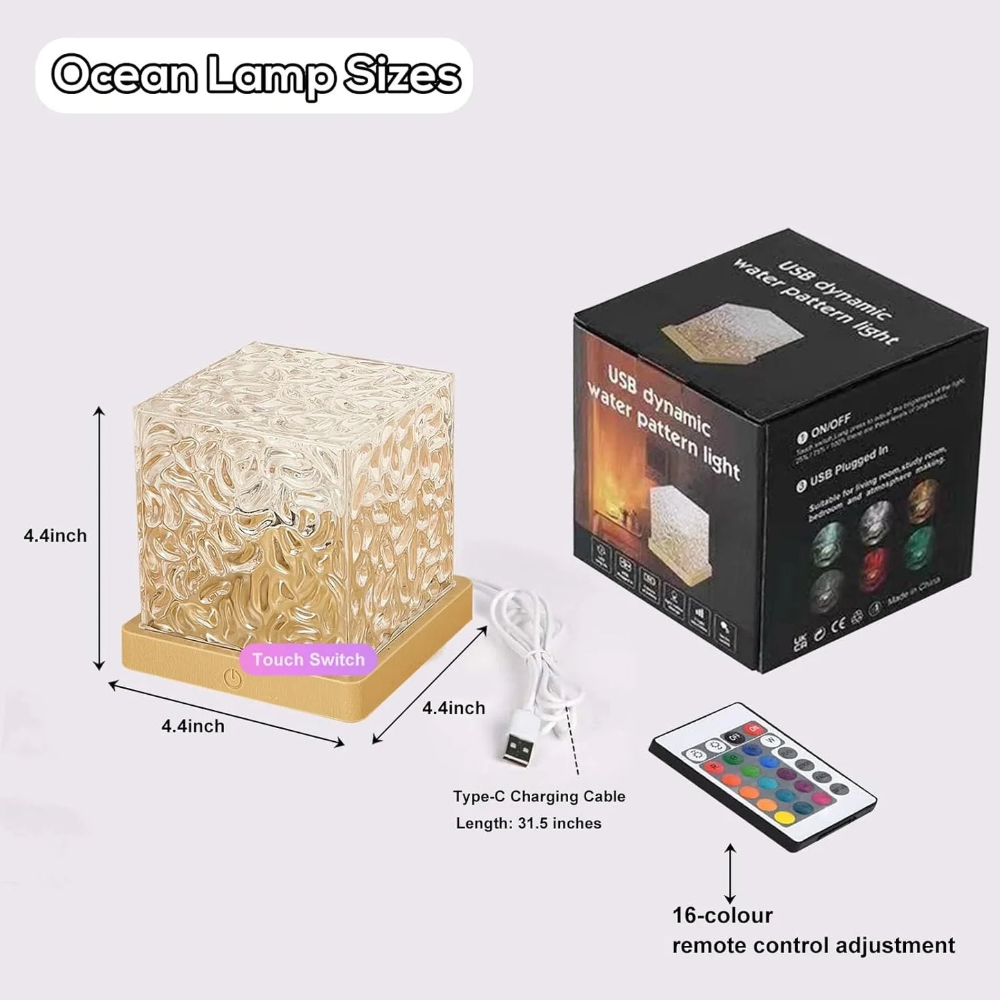 Ocean Wave Projector - Multi-Color Ambient Light - with Remote Control