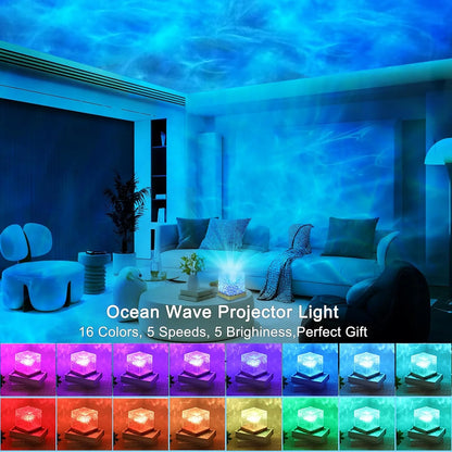 Ocean Wave Projector - Multi-Color Ambient Light - with Remote Control