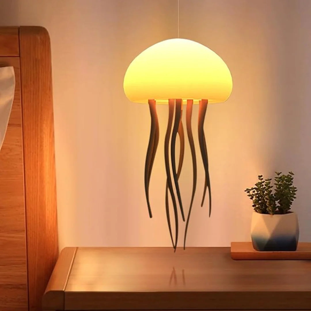 The Original Jellyfish Lamp – RGB Mood Light with Lifelike Dancing Tentacles | Hanging or Tabletop Ocean Night Light for Bedroom, Desk & Home Decor