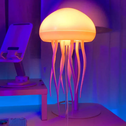 The Original Jellyfish Lamp – RGB Mood Light with Lifelike Dancing Tentacles | Hanging or Tabletop Ocean Night Light for Bedroom, Desk & Home Decor