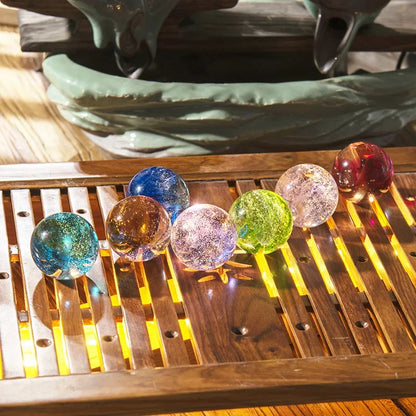 Glowing crystal galaxy ball – luminous color-changing night light and cosmic room décor