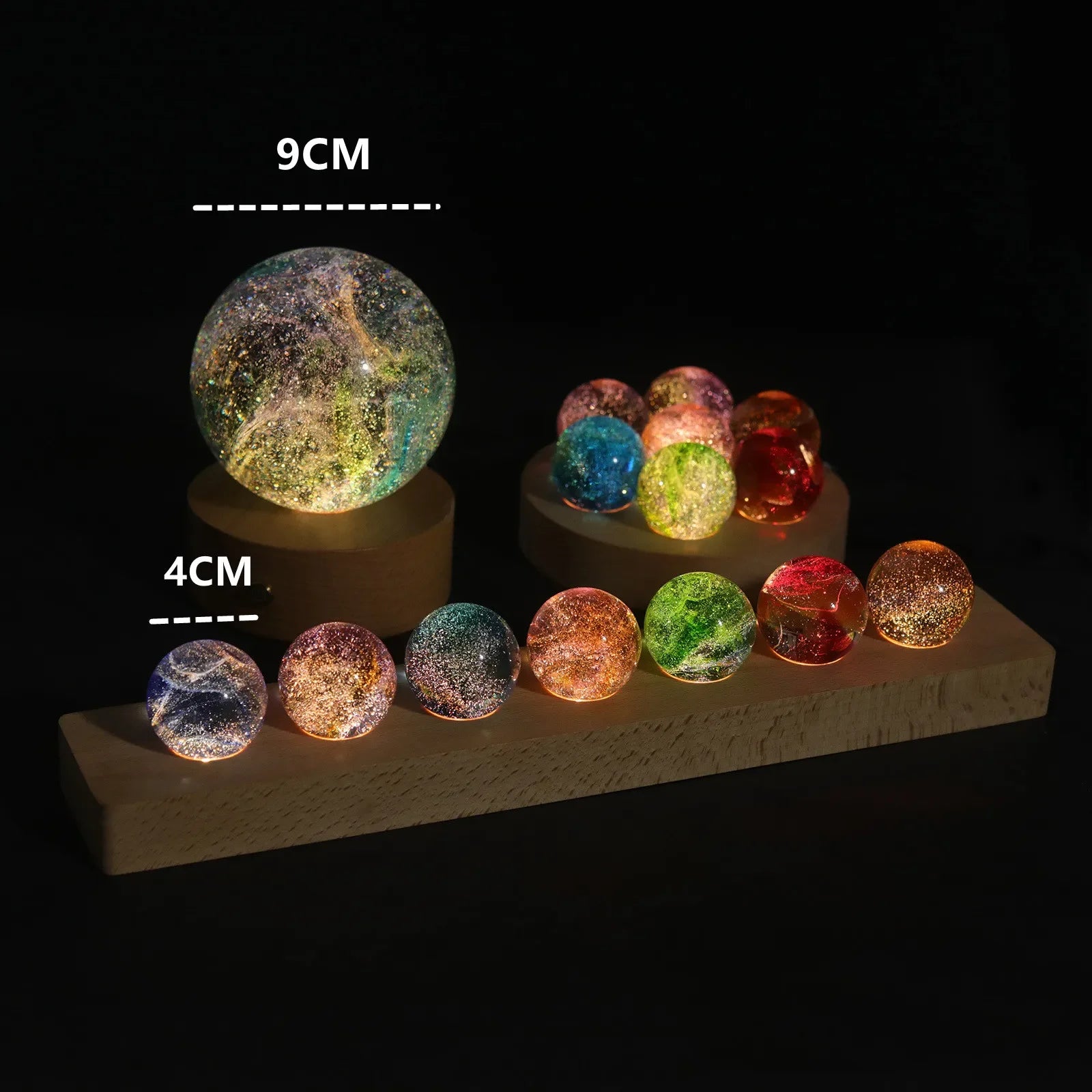 Glowing crystal galaxy ball – luminous color-changing night light and cosmic room décor