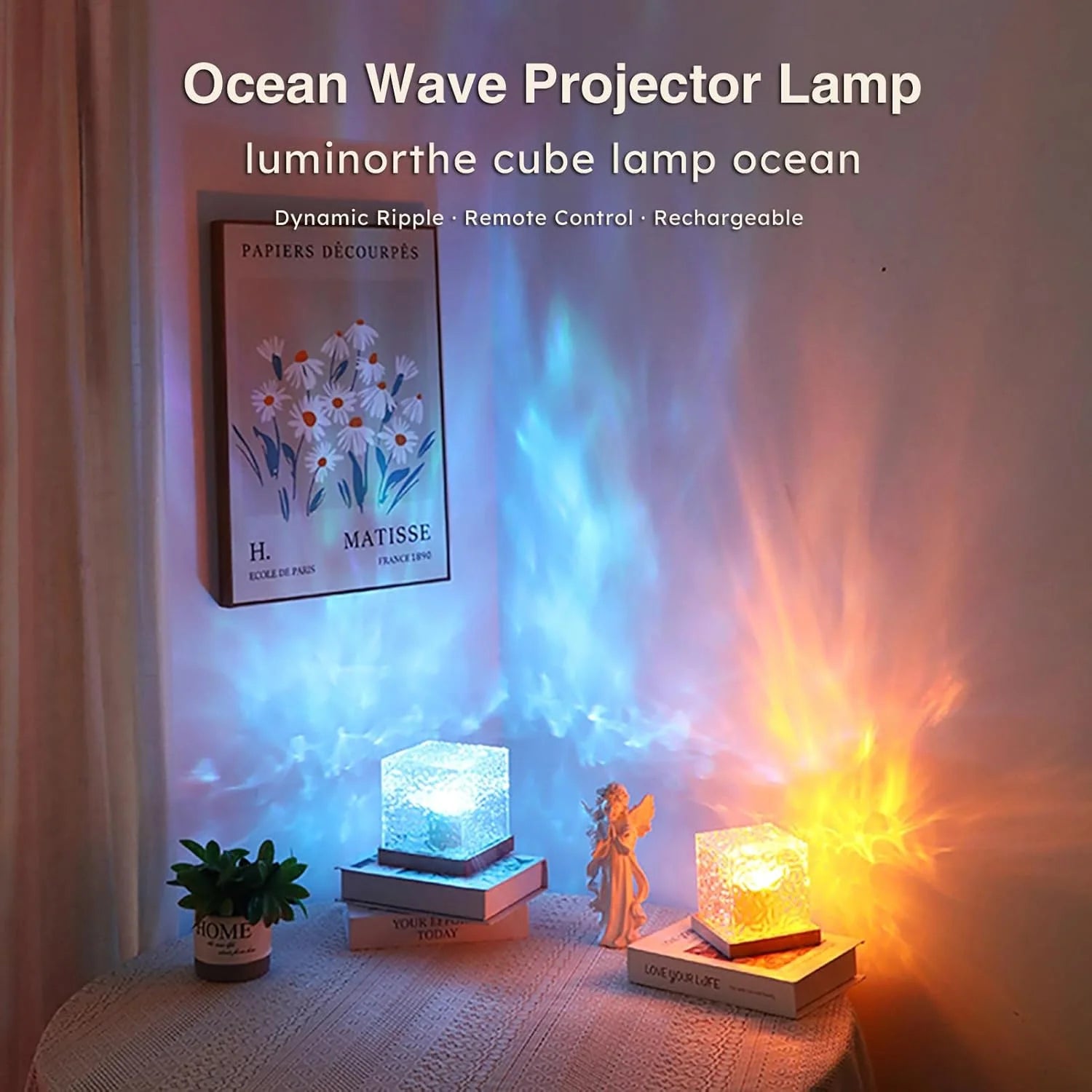 Ocean Wave Projector - Multi-Color Ambient Light - with Remote Control